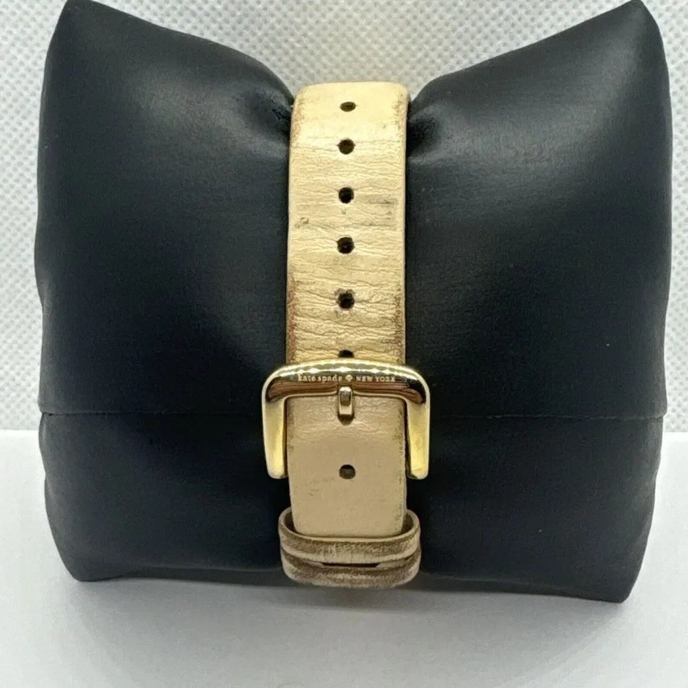 Kate Spade New York Metro 0073 Women's Beige Leather Analog Dial Watch JNA463